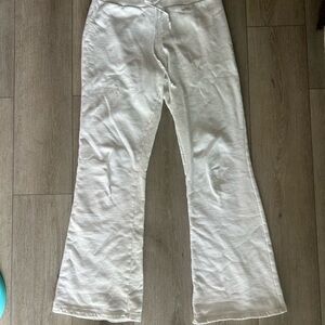 Brandy Melville White Flare Sweatpants